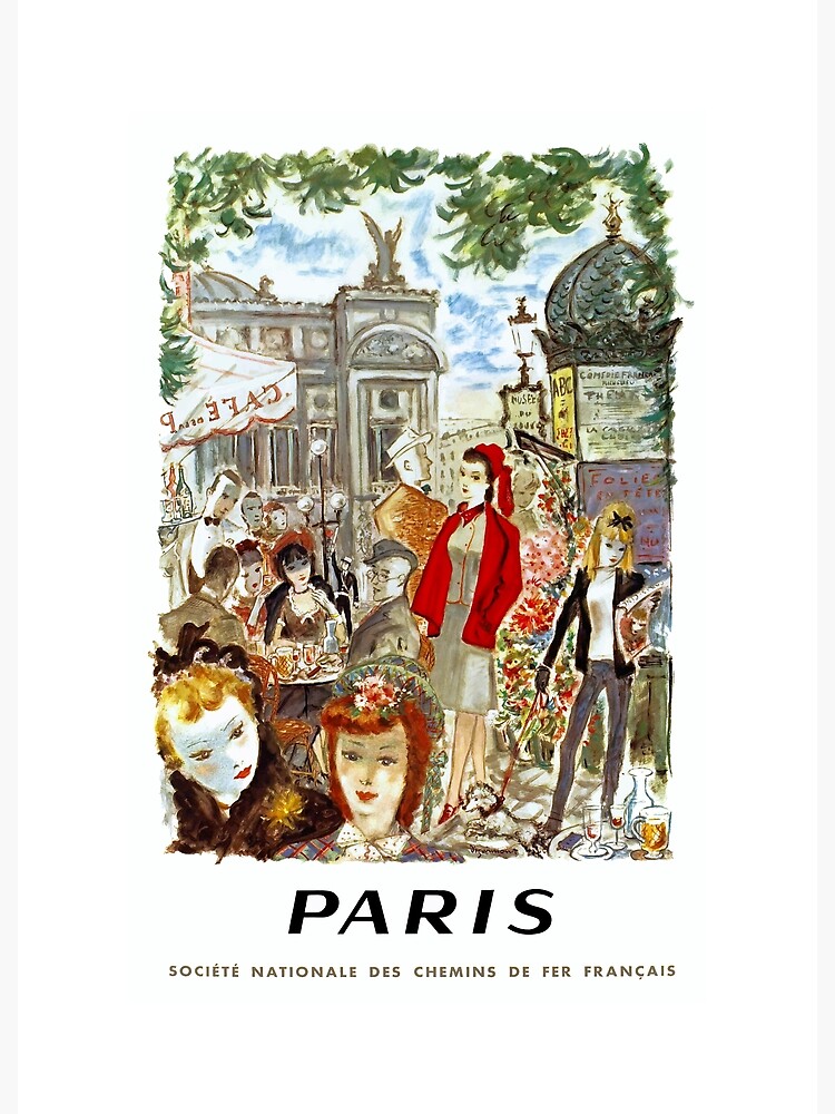 1962 PARIS French National Railways Travel Poster by retrographics