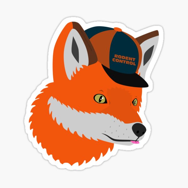 Foxy Rodent Control Sticker