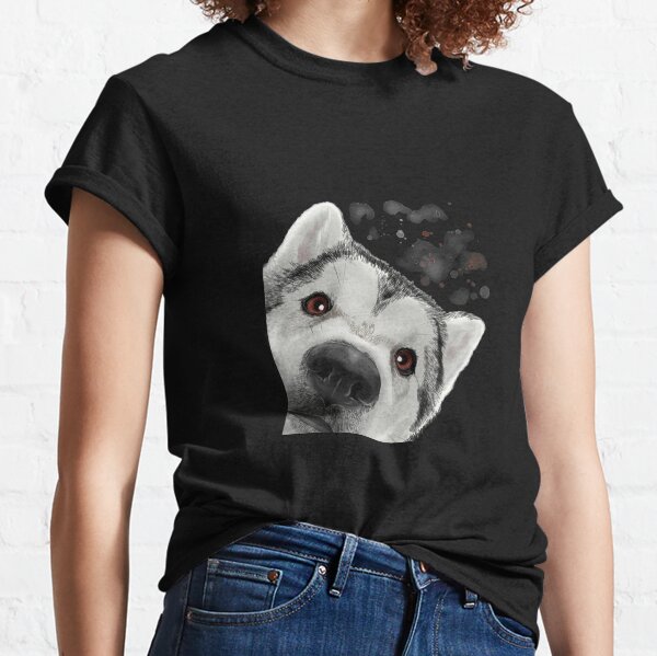 Curious Alaskan Malamute Dog Classic T-Shirt