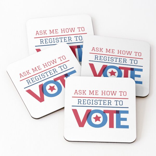 Item preview, Us Elections "Ask me how to register to vote" American Flag Colors designed and sold by TamGustam.