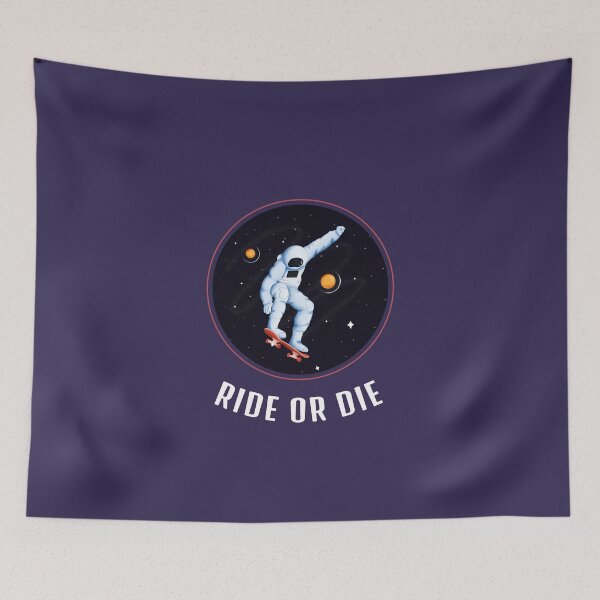 Item preview, Ride or Die Astronaut Skateboarding designed and sold by passiveisopod.