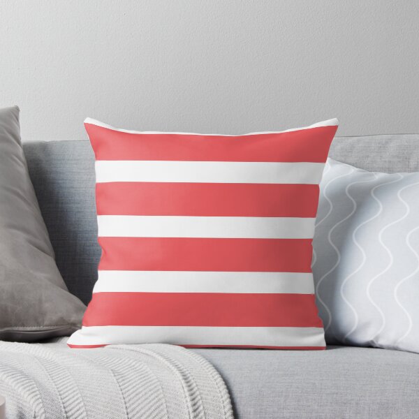 Item preview, Coral and White Minimalist Retro Summer Beach Stripe designed and sold by kierkegaard.