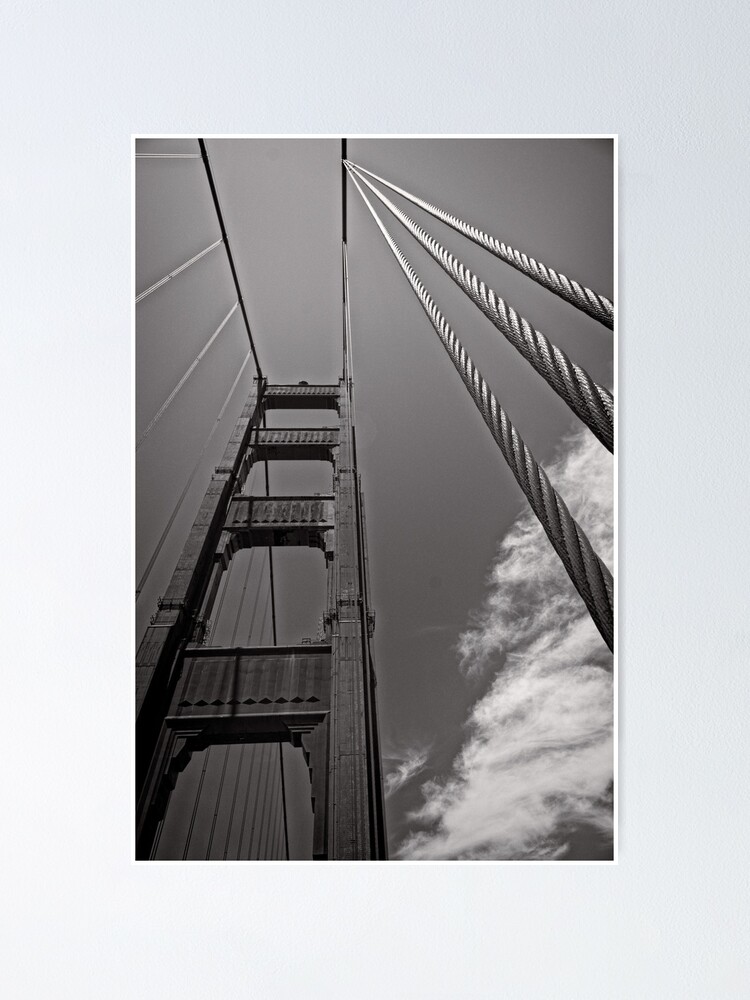 Alternate view of Suspended Transportation - Golden Gate Bridge - San Francisco - USA Poster