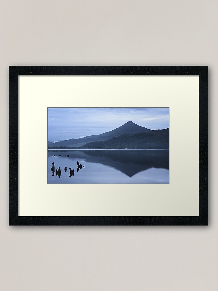 Framed Art Print, Schiehallion across Loch Rannoch designed and sold by ShinyPhoto