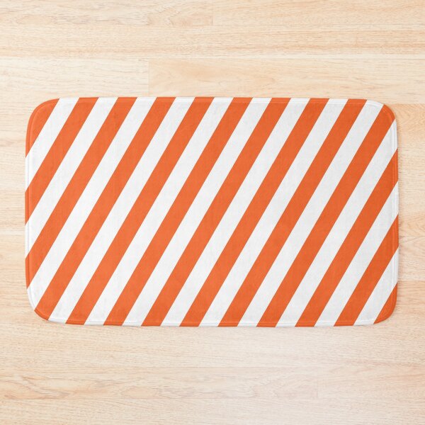Item preview, Neon Orange and White Diagonal Stripes designed and sold by Ludovic Geusa.