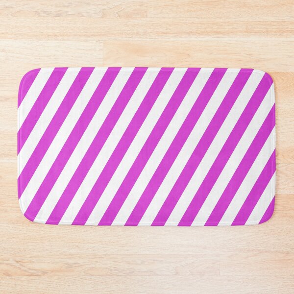 Item preview, Neon Pink and White Diagonal Stripes designed and sold by Ludovic Geusa.