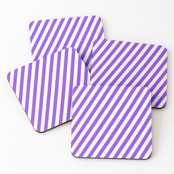 Item preview, Purple and White Diagonal Stripes designed and sold by Ludovic Geusa.