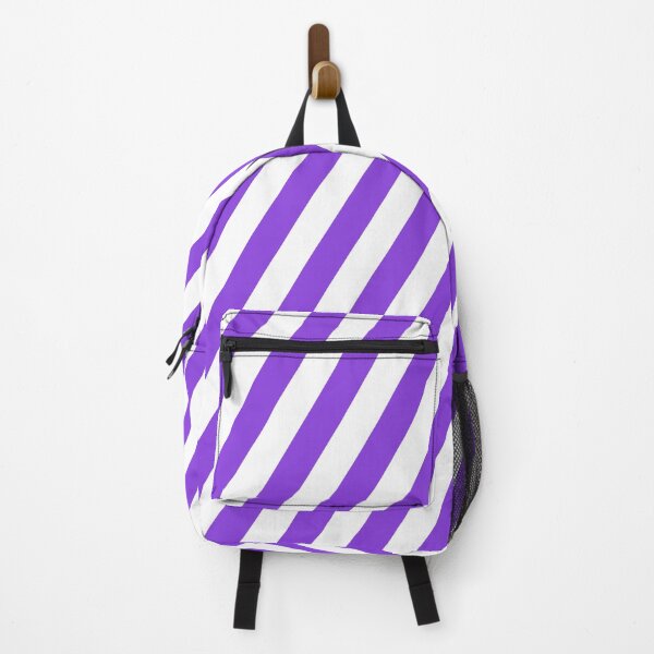 Item preview, Purple and White Diagonal Stripes designed and sold by Ludovic Geusa.