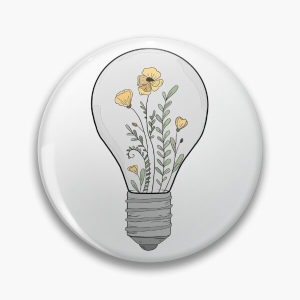 Item preview, Cute flowery lightbulb designed and sold by elladeville.