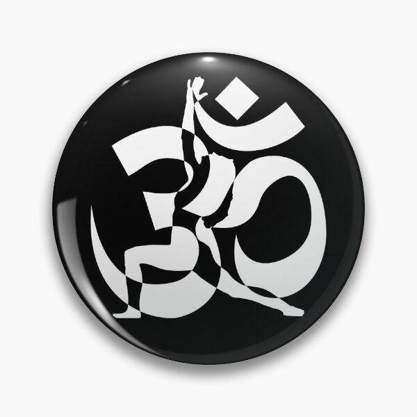 Item preview, Yoga girl, Om (Ohm) symbol, black and white designed and sold by Kinisis.