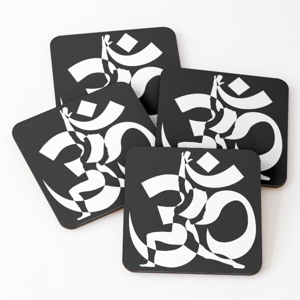 Item preview, Yoga girl, Om (Ohm) symbol, black and white designed and sold by Kinisis.