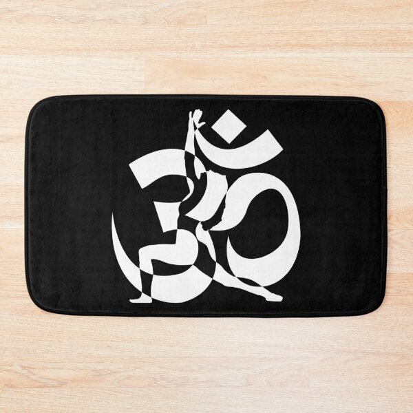 Item preview, Yoga girl, Om (Ohm) symbol, black and white designed and sold by Kinisis.