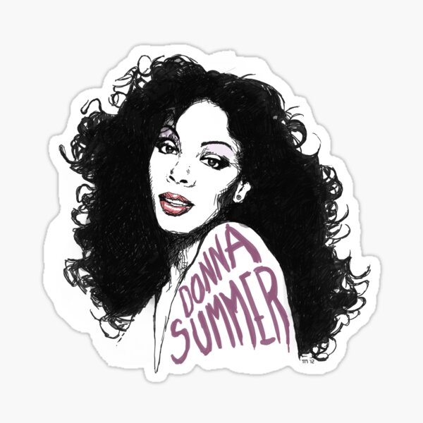 Donna Summer Portrait Sketch Sticker
