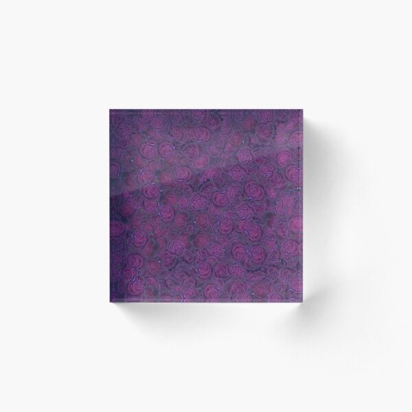 Dark Roses Acrylic Block