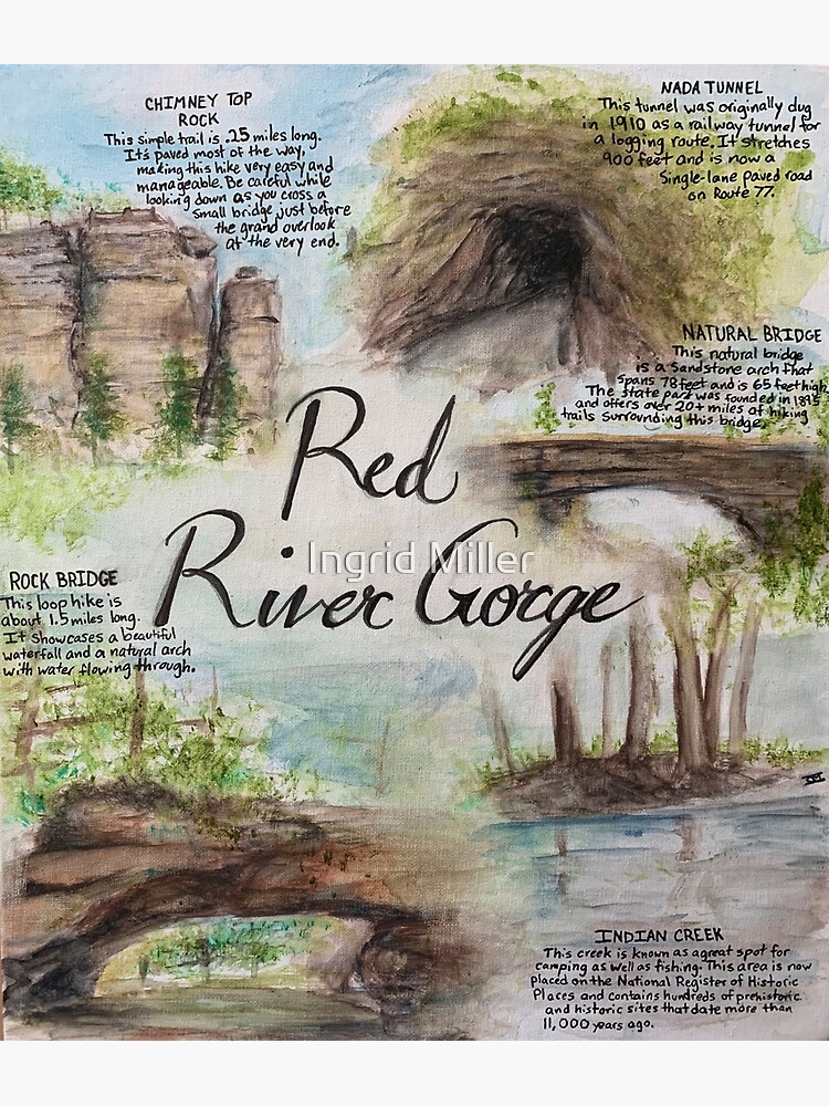 "Red River Natural Attractions Painting" Poster for Sale by