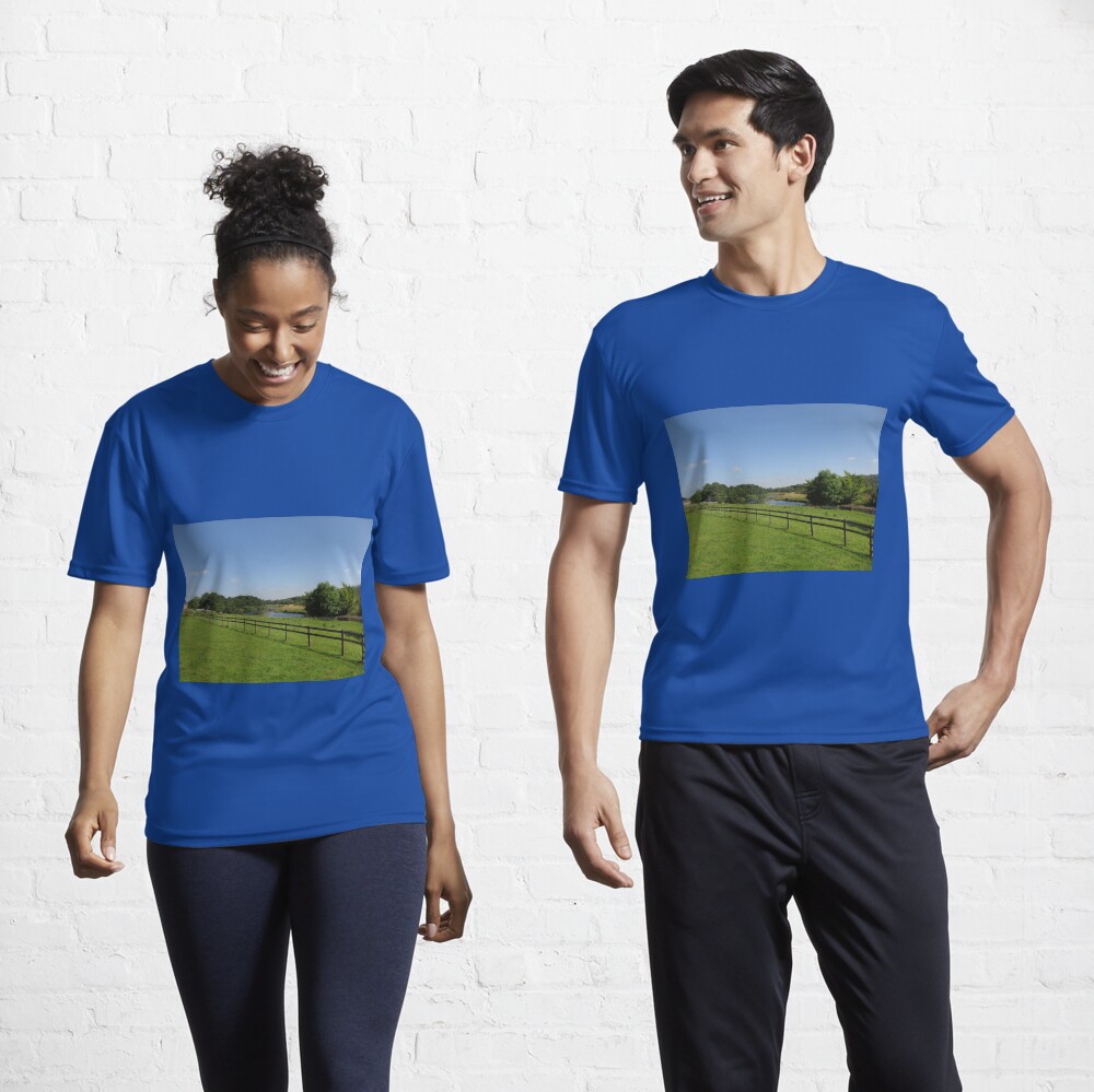 M.I. #90 |☼| Stream Beyond The Fenced Field (Hadrian's Wall) Active T-Shirt