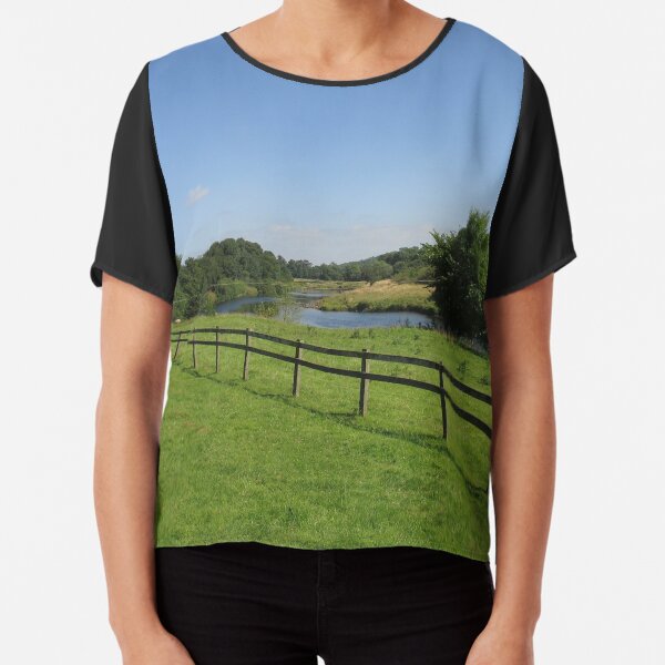 Merch #90 -- Stream Beyond The Fenced Field (Hadrian's Wall) Chiffon Top