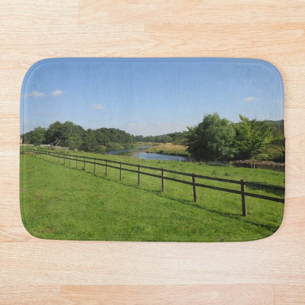 Merch #90 -- Stream Beyond The Fenced Field (Hadrian's Wall) Bath Mat