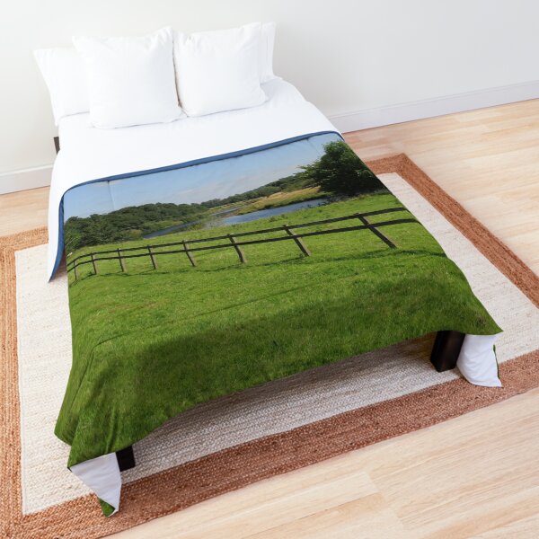 Merch #90 -- Stream Beyond The Fenced Field (Hadrian's Wall) Comforter