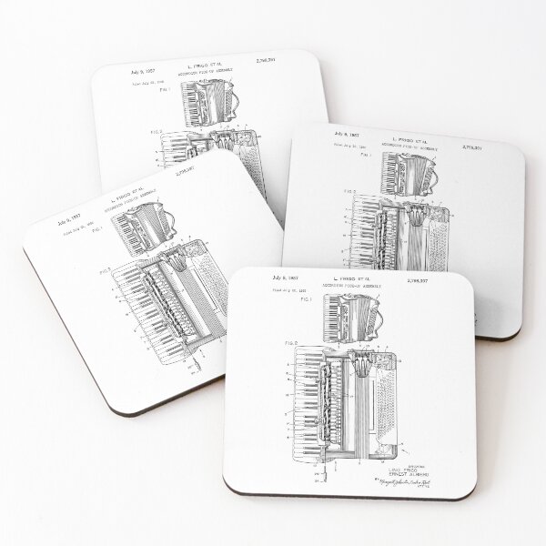 Item preview, Vintage Accordion Pick up Assembly Patent 1957 Drawing designed and sold by designsnmore.