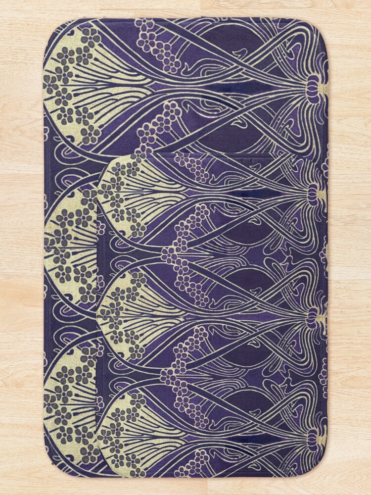 Alternate view of Art Nouveau Icon in Purple Bath Mat
