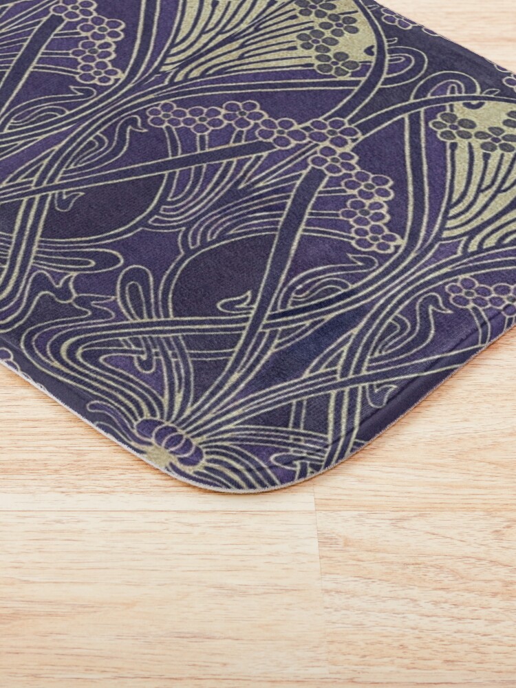 Alternate view of Art Nouveau Icon in Purple Bath Mat