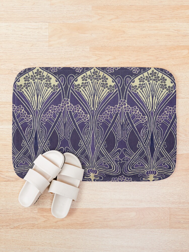 Alternate view of Art Nouveau Icon in Purple Bath Mat