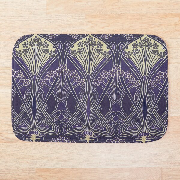 Art Nouveau Icon in Purple Bath Mat