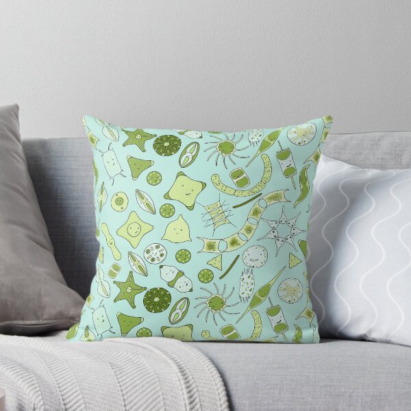 Item preview, SQUARE for pillows, travel mugs, etc: Yet more diatoms! designed and sold by Cartoon Neuron by Immy Smith.