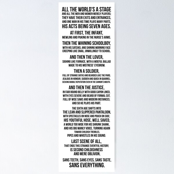 Item preview, All the world's a stage - William Shakespeare designed and sold by liam-tipper.