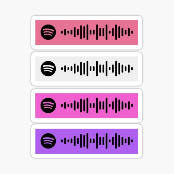Super Bass Spotify Scan Code Pack Sticker By Keilahope Redbubble - nicki minaj super bass roblox id