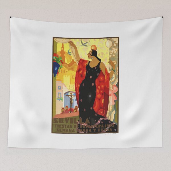 Item preview, 1932 Spain Seville April Fair Travel Poster designed and sold by retrographics.