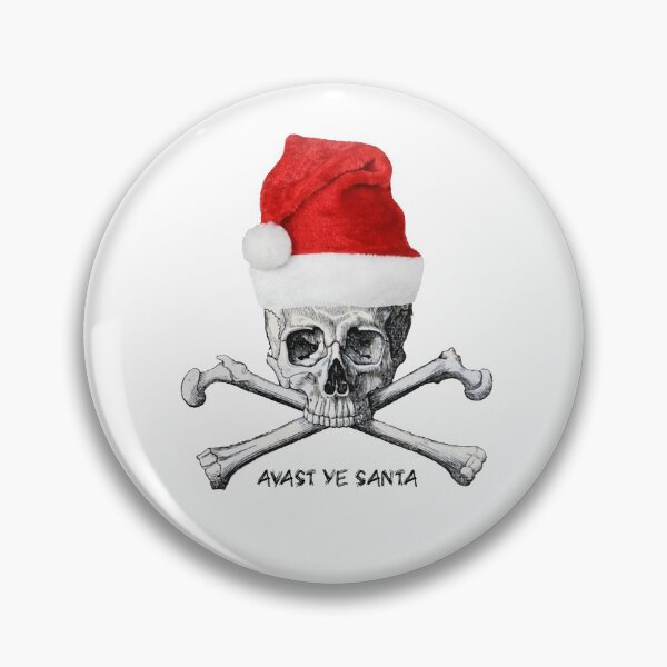 Item preview, Avast Ye Santa! Christmas Holiday Pirate Skull designed and sold by Nola Lee Kelsey.