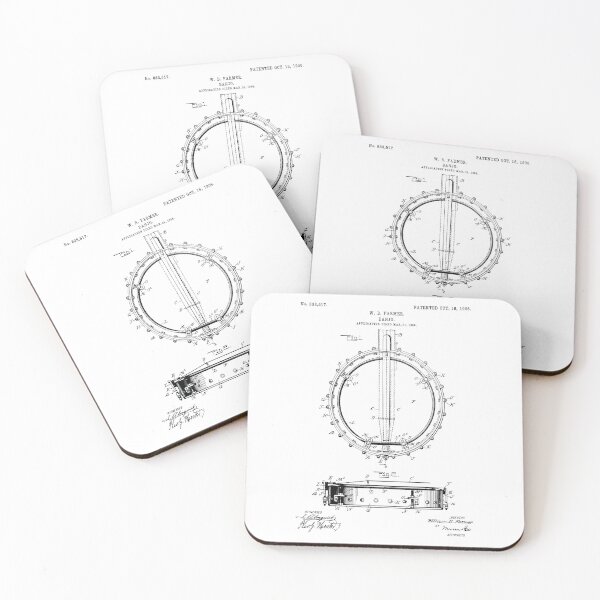 Item preview, Vintage Banjo Patent 1906 Drawing Art designed and sold by designsnmore.