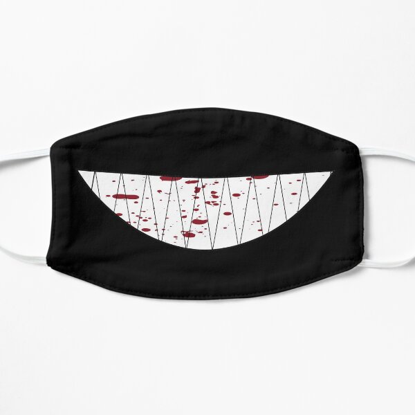 Wide Sharp Smile Mask (With Blood) Flat Mask