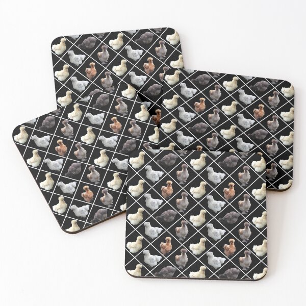 Item preview, Silkie Bantams on Black Diamonds designed and sold by StandoutSilkies.