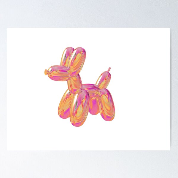 Item preview, Metallic orange and pink balloon dog  designed and sold by Gabriellaxz.