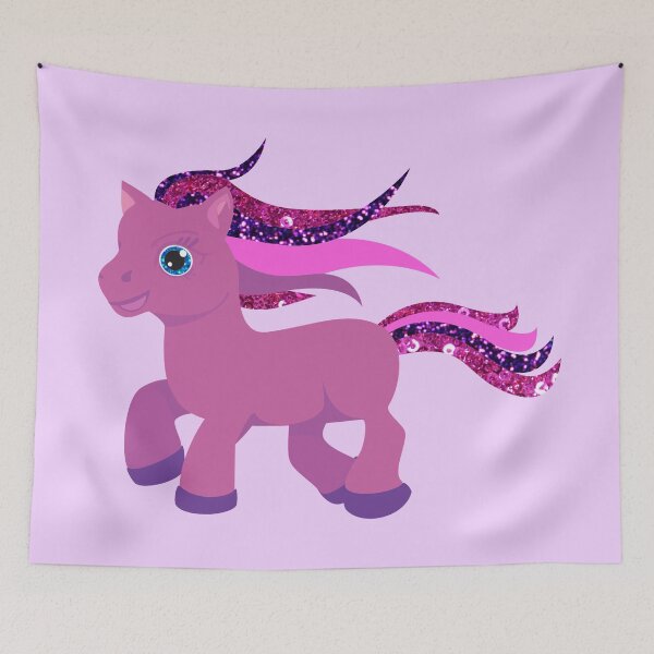Item preview, glitter print purple pony designed and sold by Gossip Rag.