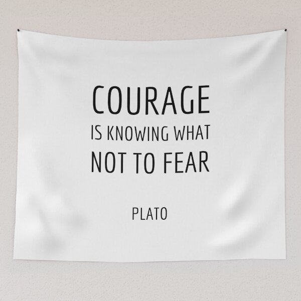 Item preview, Greek Philosophy quotes -  Courage is knowing what not to fear - Plato  designed and sold by Inspirationmotivation.