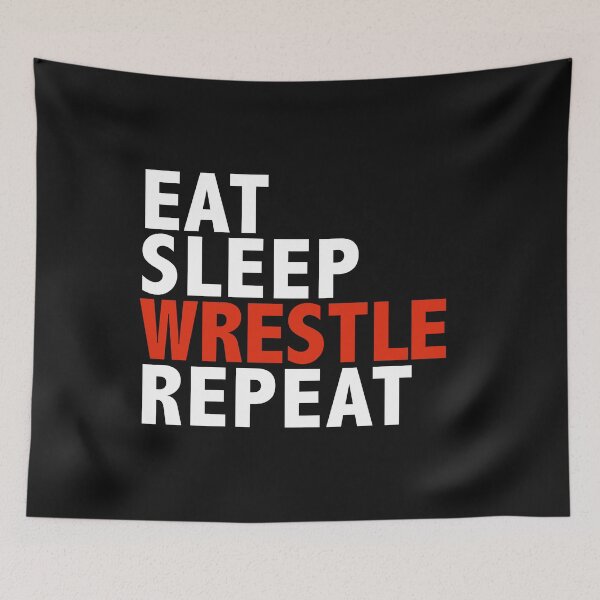 Item preview, Eat Sleep Wrestle Repeat Wrestling Wrestler designed and sold by losttribe.