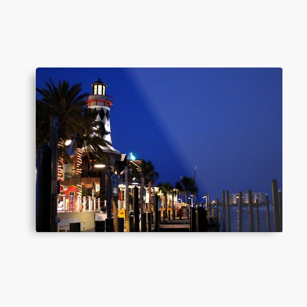 Electric Harbor Metal Print