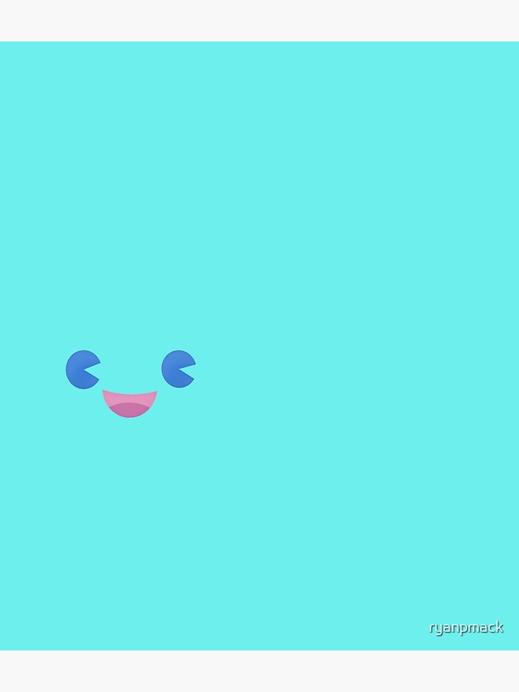 Happy Little Face - Aqua by ryanpmack