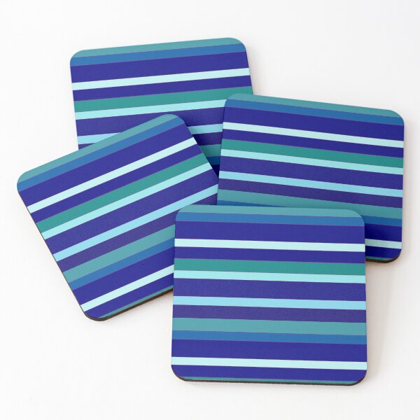 Item preview, Green blue striped designed and sold by Abstractlara.