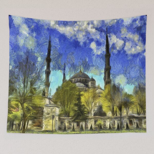 Item preview, The Blue Mosque Istanbul Van Gogh designed and sold by Londonimages.