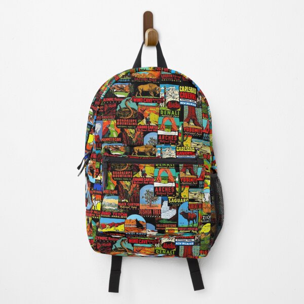 American National Parks Vintage Travel Decal Bomb Backpack