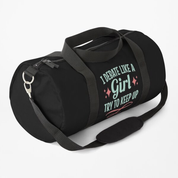 Je discute comme une fille essaye de continuer Sac de sport