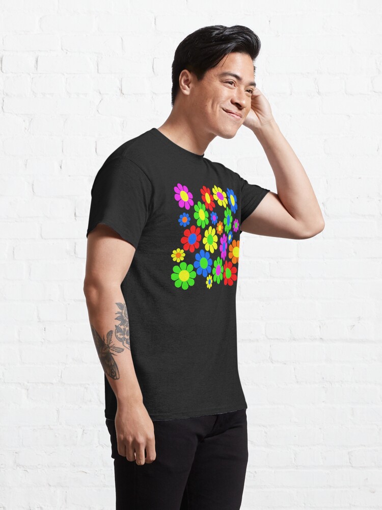 Alternate view of Hippy Flower Daisy Spring Pattern Classic T-Shirt