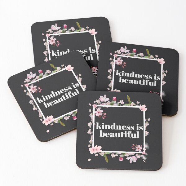 Item preview, Kindness is beautiful - flowers design- Beautiful kind quote saying designed and sold by TamGustam.