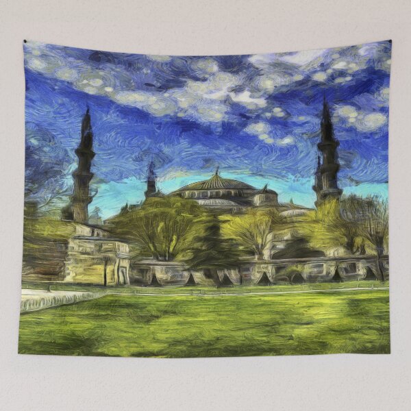 Item preview, The Blue Mosque Istanbul Van Gogh designed and sold by Londonimages.