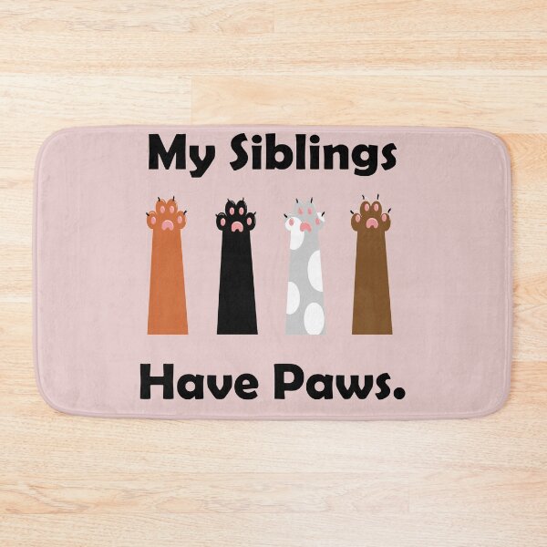 Item preview, 02 My Siblings Have Paws , Cat Paw , Pet Pregnancy and Birth Announcement designed and sold by Ouais  Malak.